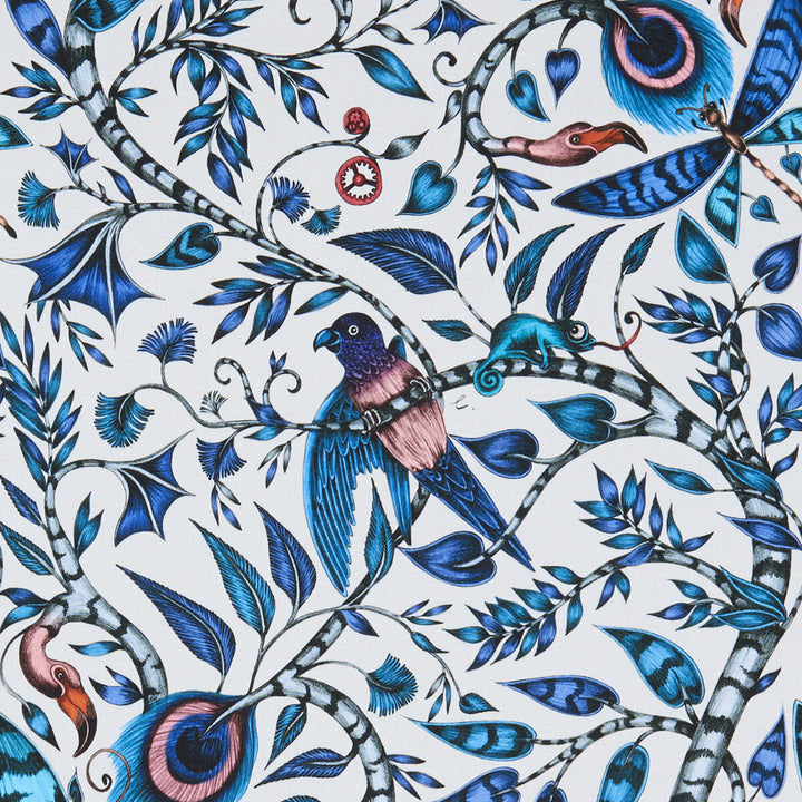 Rousseau Blue by Clarke And Clarke Fabric Clarke And Clarke Fabric Rousseau BlueFabric ANIMALIA BY EMMA J SHIPLEY FOR C&C COTTON - 100% United Kingdom </p><p>Repeat: H: 13.58, V: 26.97 54 - Fabric Carolina -