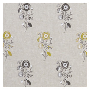 Arla Chartreuse/Charcoal by Clarke And Clarke Fabric