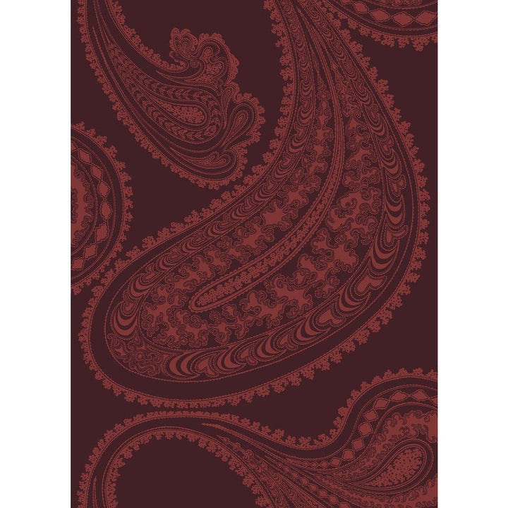 Rajapur Rse On Drk Crim by Cole & Son Designer Fabric COLE & SON CONTEMPORARY FABRICS COTTON - 66%;VISCOSE - 31%;POLYESTER - 3% Italy HEAVY Horizontal: 17.45 and Vertical: 24 52.36 - Swanky Fabrics -