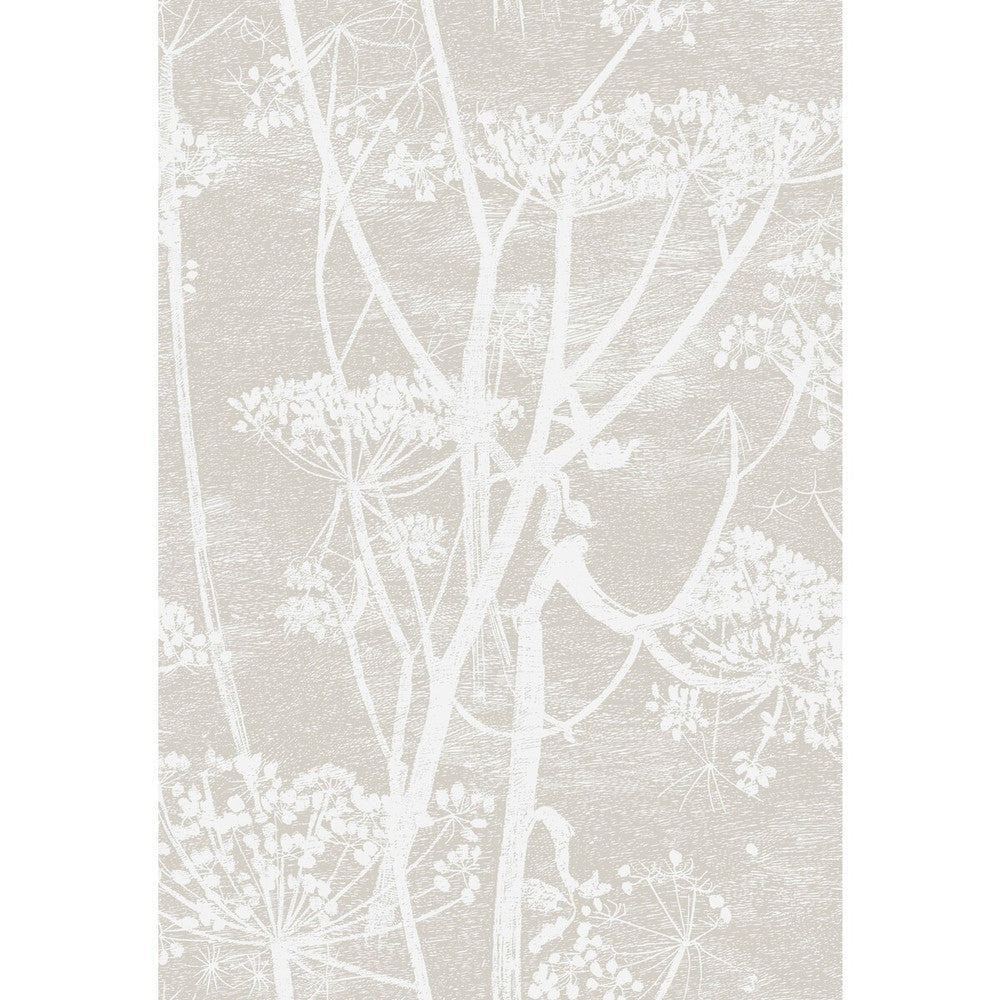 Cow Parsley Wht Taupe by Cole & Son Designer Fabric COLE & SON CONTEMPORARY FABRICS LINEN - 100% Italy HEAVY Horizontal: 18.5 and Vertical: 28 55.5 - Swanky Fabrics -