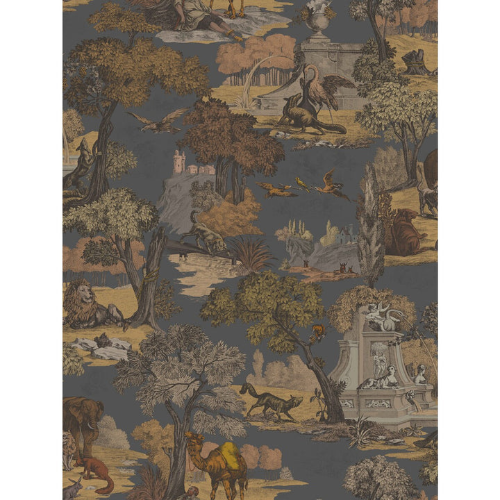 Versailles Grand Gngr Char by Cole & Son Fabric COLE & SON CONTEMPORARY FABRICS COTTON - 100% Italy HEAVY Horizontal: 29.1 and Vertical: 39 58.25 - Fabric Carolina -