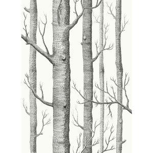 Woods Blk Wht by Cole & Son Fabric