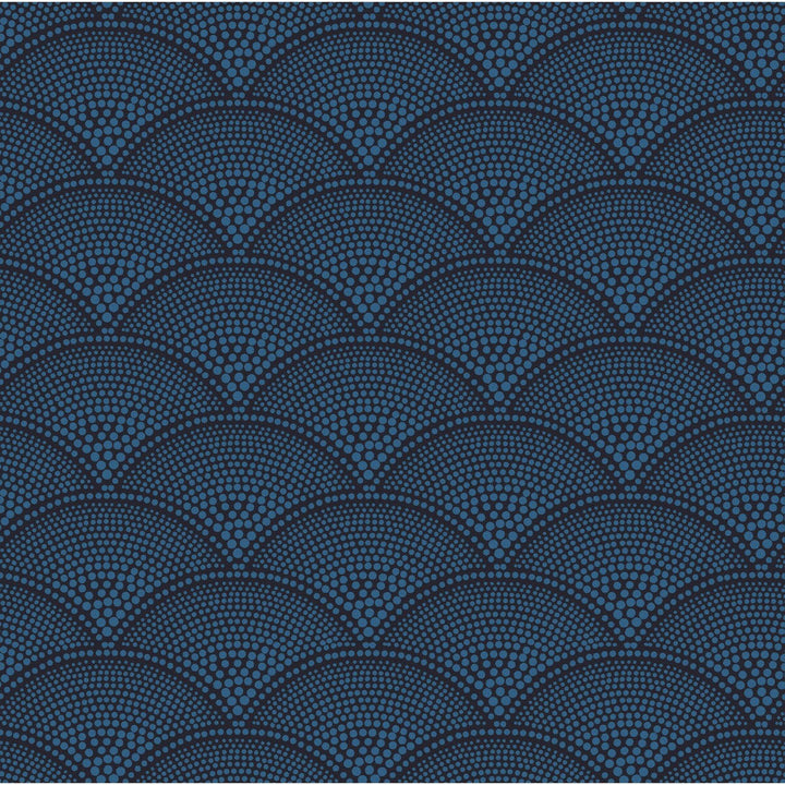 Feather Fan Hyac On Char by Cole & Son Designer Fabric COLE & SON CONTEMPORARY FABRICS VISCOSE - 77%;POLYESTER - 23% Italy HEAVY Horizontal: 7 and Vertical: 4 55.7 - Swanky Fabrics -
