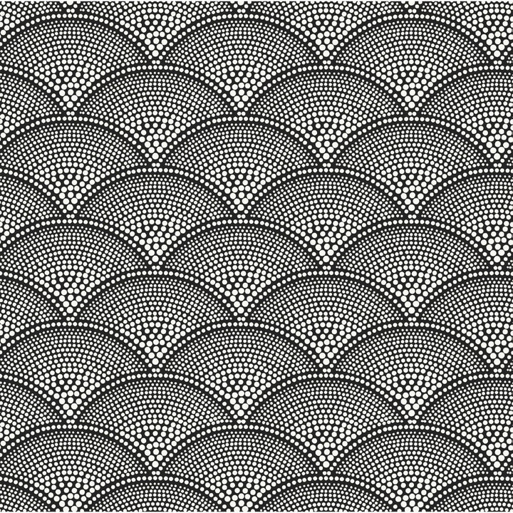 Feather Fan Wht On Blk by Cole & Son Fabric COLE & SON CONTEMPORARY FABRICS VISCOSE - 77%;POLYESTER - 23% Italy HEAVY Horizontal: 7 and Vertical: 4 55.7 - Fabric Carolina -