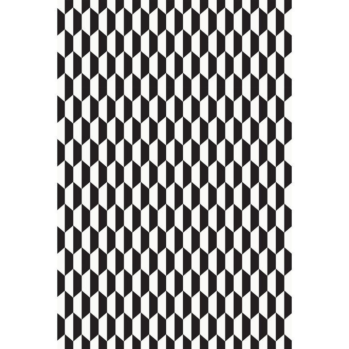 Tile Blk Wht by Cole & Son Fabric COLE & SON CONTEMPORARY FABRICS VISCOSE - 77%;POLYESTER - 23% Italy HEAVY Horizontal: 1.38 and Vertical: 3.5 54.7 - Fabric Carolina -