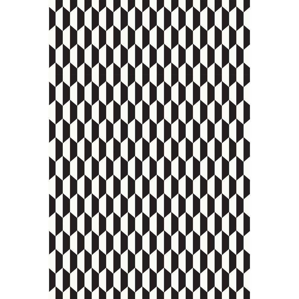 Tile Blk Wht by Cole & Son Fabric COLE & SON CONTEMPORARY FABRICS VISCOSE - 77%;POLYESTER - 23% Italy HEAVY Horizontal: 1.38 and Vertical: 3.5 54.7 - Fabric Carolina -