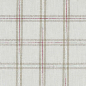 Kelmscott Raspberry/Linen by Clarke And Clarke Fabric