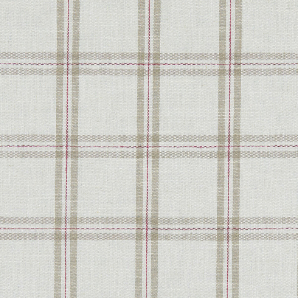Kelmscott Raspberry/Linen by Clarke And Clarke Fabric CLARKE & CLARKE AVEBURY VISCOSE - 75%;LINEN - 25% India HEAVY Horizontal: 3.43 and Vertical: 3.43 54 - Fabric Carolina -