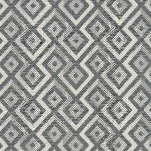 Veda Charcoal by Clarke And Clarke Fabric