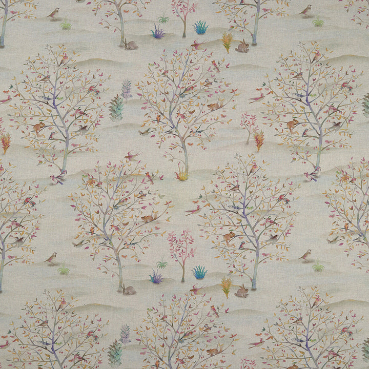 Coppice Autumn/Cream by Clarke And Clarke Fabric CLARKE & CLARKE COUNTRY GARDEN COTTON - 100% Spain MEDIUM Horizontal: 26.97 and Vertical: 26.77 54 - Fabric Carolina -