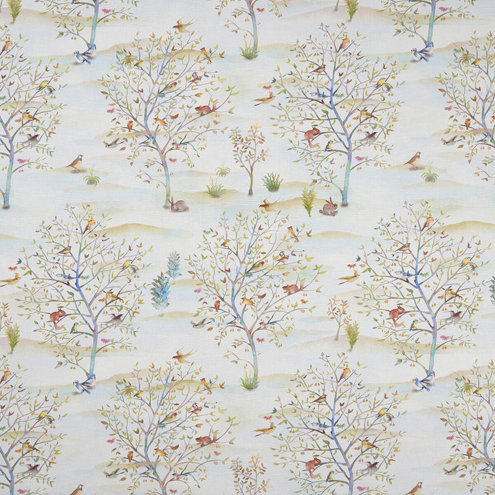 Coppice Summer/Linen by Clarke And Clarke Designer Fabric CLARKE & CLARKE COUNTRY GARDEN COTTON - 80%;POLYESTER - 20% Spain MEDIUM Horizontal: 26.97 and Vertical: 26.77 54 - Swanky Fabrics -