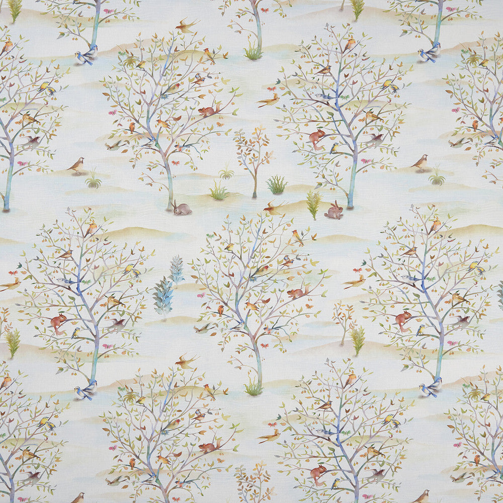 Coppice Summer/Linen by Clarke And Clarke Fabric CLARKE & CLARKE COUNTRY GARDEN COTTON - 80%;POLYESTER - 20% Spain MEDIUM Horizontal: 26.97 and Vertical: 26.77 54 - Fabric Carolina -