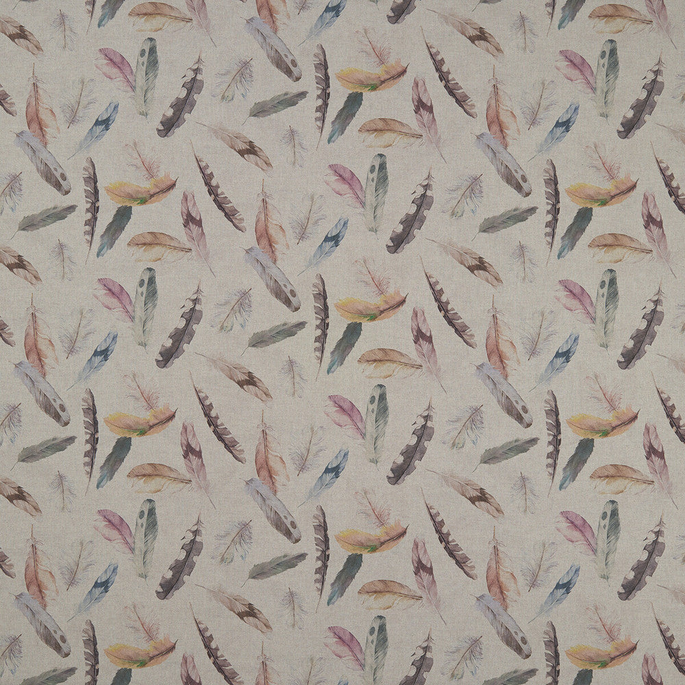 Feather Nica Cream by Clarke And Clarke Fabric CLARKE & CLARKE COUNTRY GARDEN COTTON - 100% Spain MEDIUM Horizontal: and Vertical: 54.375 - Fabric Carolina -