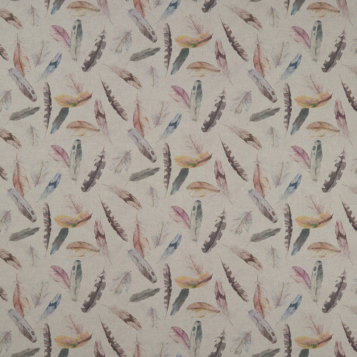 Feather Nica Cream by Clarke And Clarke Fabric CLARKE & CLARKE COUNTRY GARDEN COTTON - 100% Spain MEDIUM Horizontal: and Vertical: 54.375 - Fabric Carolina -