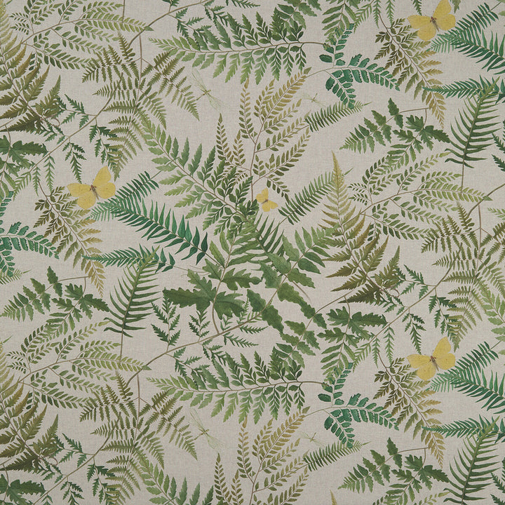 Fern Glade Linen by Clarke And Clarke Fabric CLARKE & CLARKE COUNTRY GARDEN COTTON - 80%;POLYESTER - 20% Spain MEDIUM Horizontal: 53.94 and Vertical: 27.17 54 - Fabric Carolina -