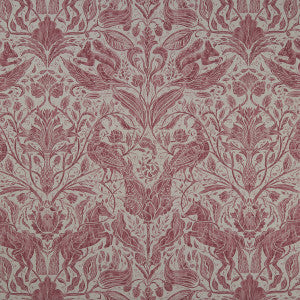 Forest Trail Raspberry by Clarke And Clarke Fabric