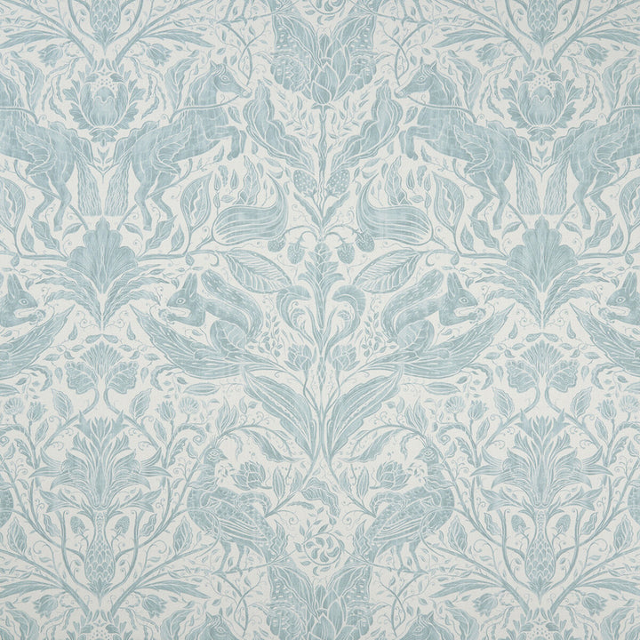 Forest Trail Duckegg by Clarke And Clarke Fabric CLARKE & CLARKE COUNTRY GARDEN COTTON - 100% Spain MEDIUM Horizontal: 26.97 and Vertical: 34.65 54 - Fabric Carolina -