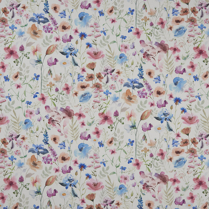Lolita Multi/Cream by Clarke And Clarke Fabric CLARKE & CLARKE COUNTRY GARDEN COTTON - 100% Spain MEDIUM Horizontal: 36.22 and Vertical: 25.2 54 - Fabric Carolina -