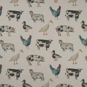 On The Farm Linen by Clarke And Clarke Fabric
