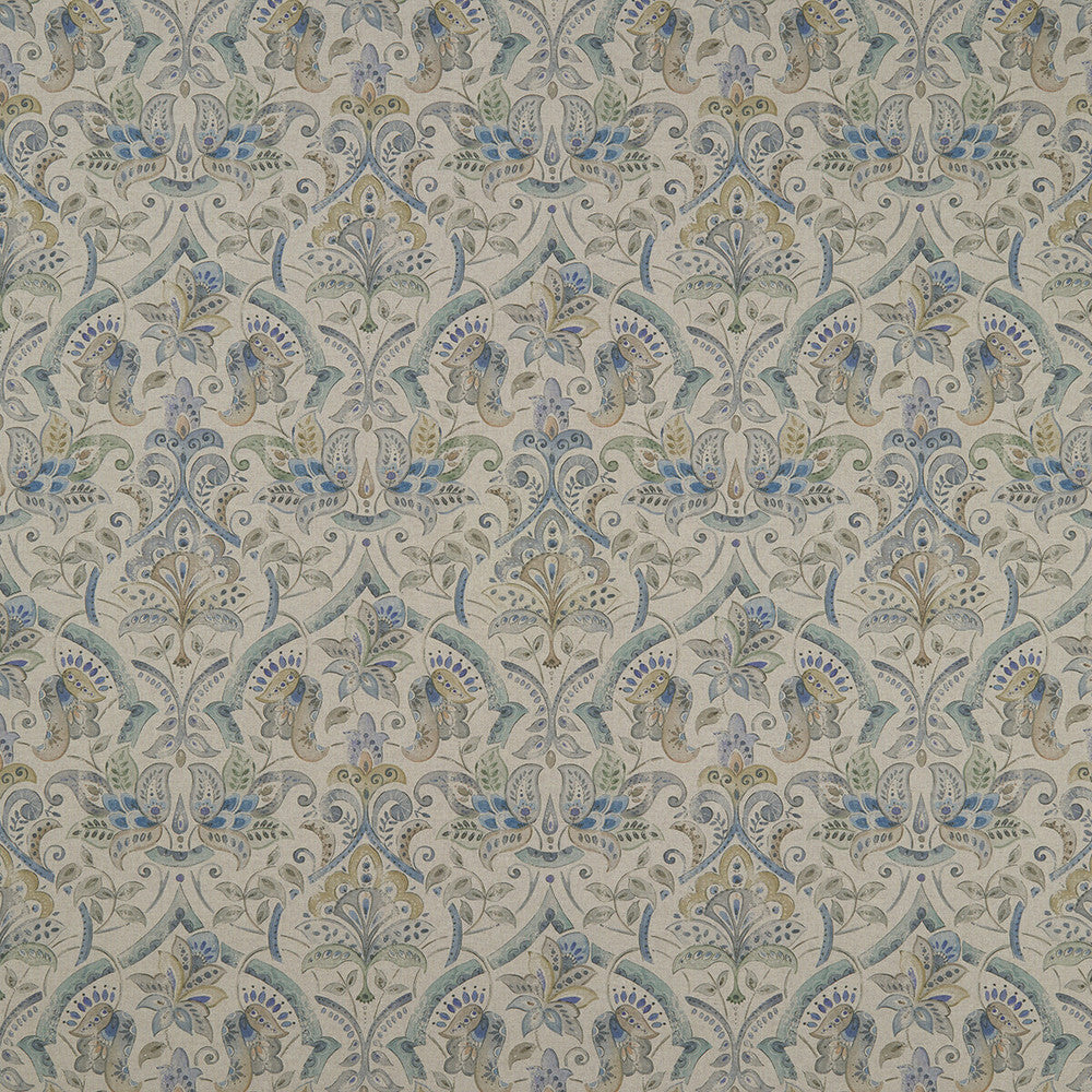 Rosalie Mineral by Clarke And Clarke Fabric CLARKE & CLARKE COUNTRY GARDEN COTTON - 80%;POLYESTER - 20% Spain MEDIUM Horizontal: 13.5 and Vertical: 24.41 54 - Fabric Carolina -