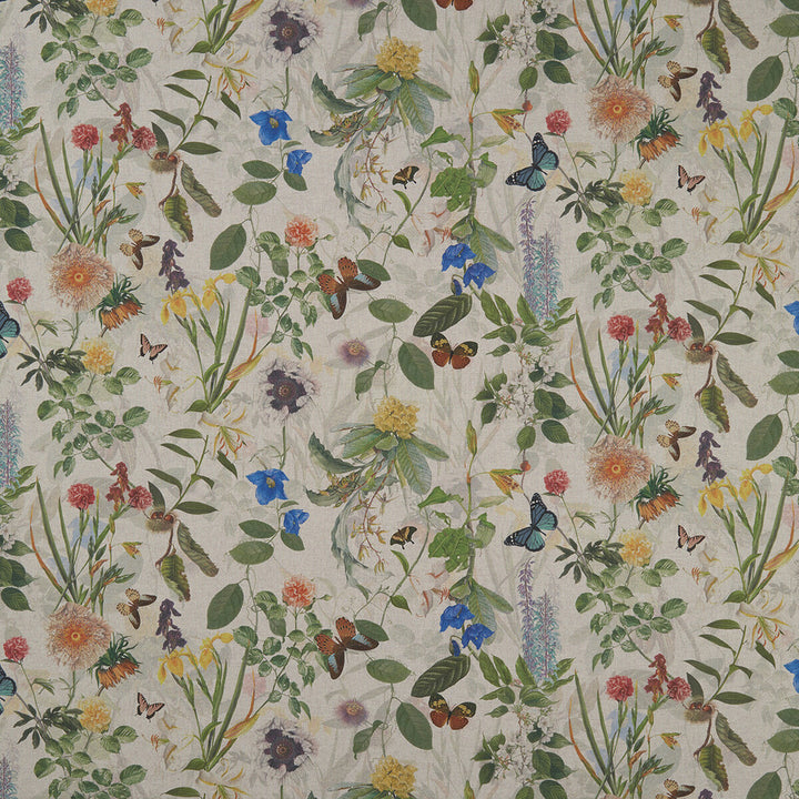 Secret Garden Linen by Clarke And Clarke Fabric CLARKE & CLARKE COUNTRY GARDEN COTTON - 80%;POLYESTER - 20% Spain MEDIUM Horizontal: 53.94 and Vertical: 17.91 54 - Fabric Carolina -