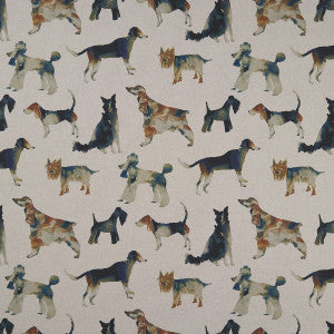 Walkies Linen by Clarke And Clarke Fabric