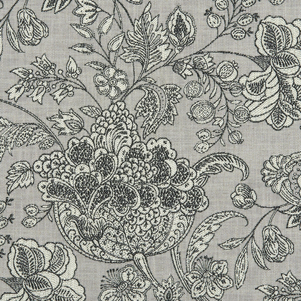 Woodsford Charcoal by Clarke And Clarke Designer Fabric CLARKE & CLARKE HERITAGE COTTON - 45%;VISCOSE - 44%;LINEN - 11% Turkey HEAVY Horizontal: 27.56 and Vertical: 24.92 54 - Swanky Fabrics -