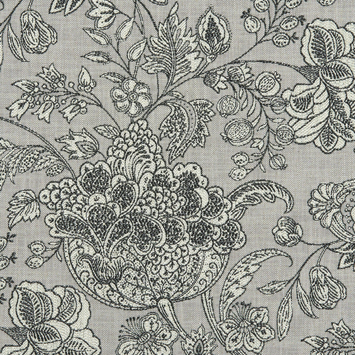 Woodsford Charcoal by Clarke And Clarke Designer Fabric CLARKE & CLARKE HERITAGE COTTON - 45%;VISCOSE - 44%;LINEN - 11% Turkey HEAVY Horizontal: 27.56 and Vertical: 24.92 54 - Swanky Fabrics -