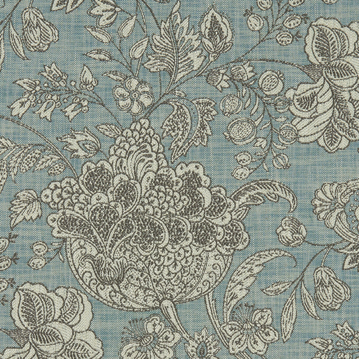 Woodsford Teal by Clarke And Clarke Fabric CLARKE & CLARKE HERITAGE COTTON - 45%;VISCOSE - 44%;LINEN - 11% Turkey HEAVY Horizontal: 27.56 and Vertical: 24.92 54 - Fabric Carolina -
