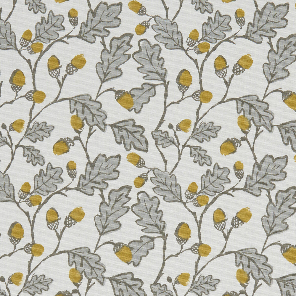 Acorn Trail Natural by Clarke And Clarke Designer Fabric CLARKE & CLARKE LAND & SEA COTTON - 100% Turkey MEDIUM Horizontal: 6.77 and Vertical: 6.3 54 - Swanky Fabrics -