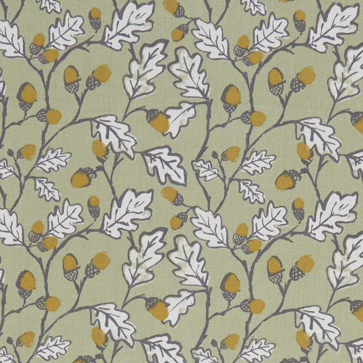Acorn Trail Sage by Clarke And Clarke Fabric CLARKE & CLARKE LAND & SEA COTTON - 100% Turkey MEDIUM Horizontal: 6.77 and Vertical: 6.3 54 - Fabric Carolina -