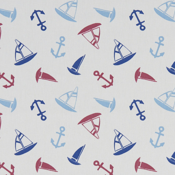 Ahoy Marine by Clarke And Clarke Fabric CLARKE & CLARKE LAND & SEA COTTON - 100% Turkey MEDIUM Horizontal: 6.77 and Vertical: 6.3 54 - Fabric Carolina -