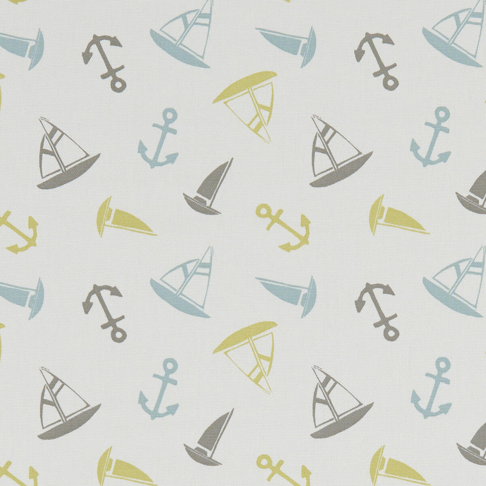 Ahoy Mineral by Clarke And Clarke Fabric CLARKE & CLARKE LAND & SEA COTTON - 100% Turkey MEDIUM Horizontal: 6.77 and Vertical: 6.3 54 - Fabric Carolina -