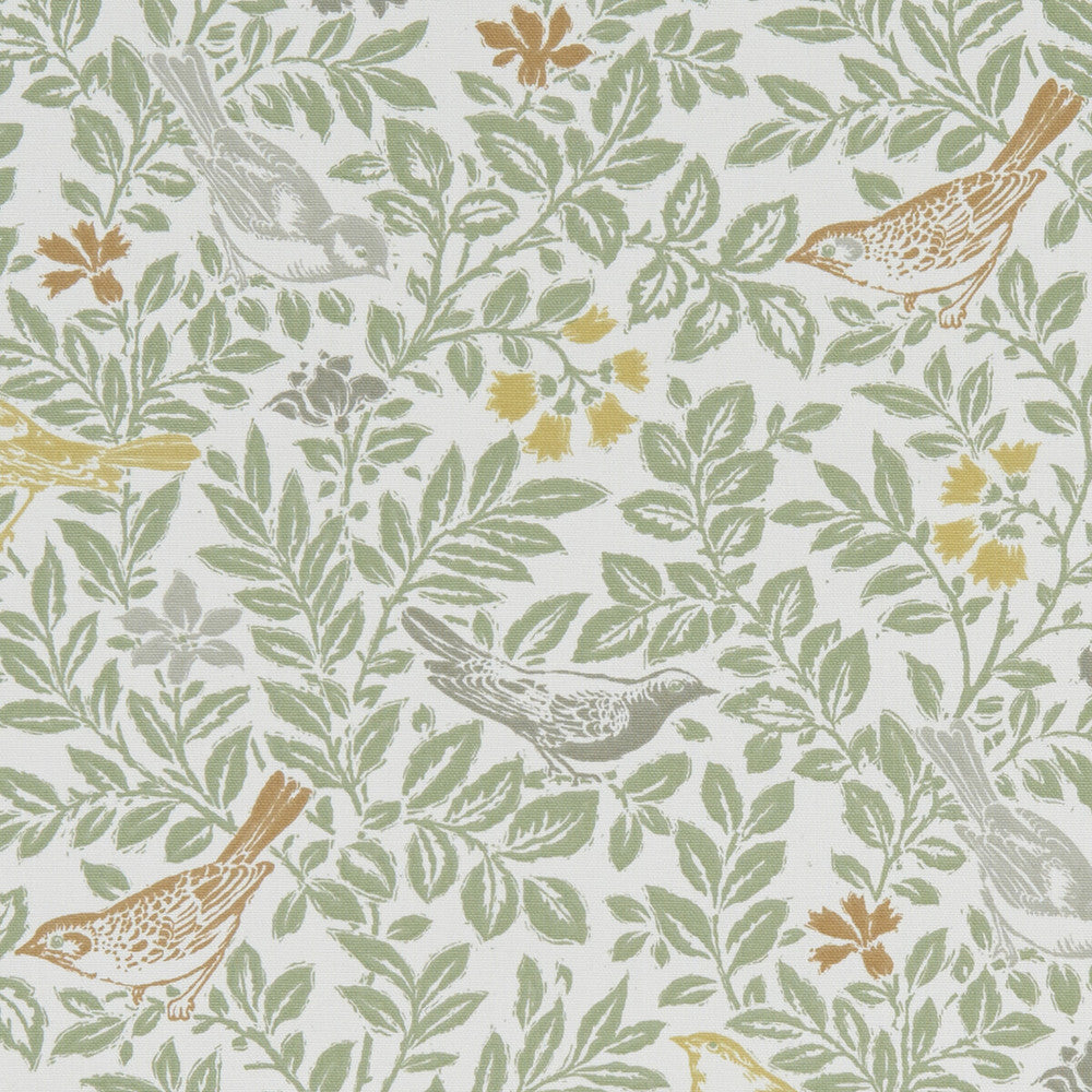 Bird Song Autumn by Clarke And Clarke Fabric CLARKE & CLARKE LAND & SEA COTTON - 100% Turkey MEDIUM Horizontal: 17.99 and Vertical: 15.94 54 - Fabric Carolina -