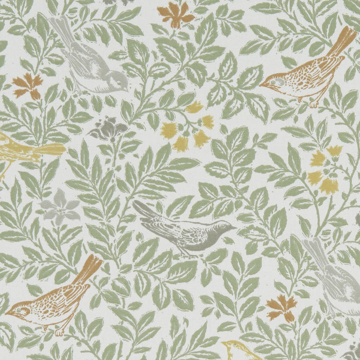 Bird Song Autumn by Clarke And Clarke Fabric CLARKE & CLARKE LAND & SEA COTTON - 100% Turkey MEDIUM Horizontal: 17.99 and Vertical: 15.94 54 - Fabric Carolina -