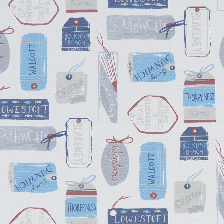 Explorer Marine by Clarke And Clarke Fabric CLARKE & CLARKE LAND & SEA COTTON - 100% Turkey MEDIUM Horizontal: 13.5 and Vertical: 12.4 54 - Fabric Carolina -