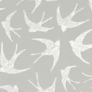 Fly Away Grey by Clarke And Clarke Fabric
