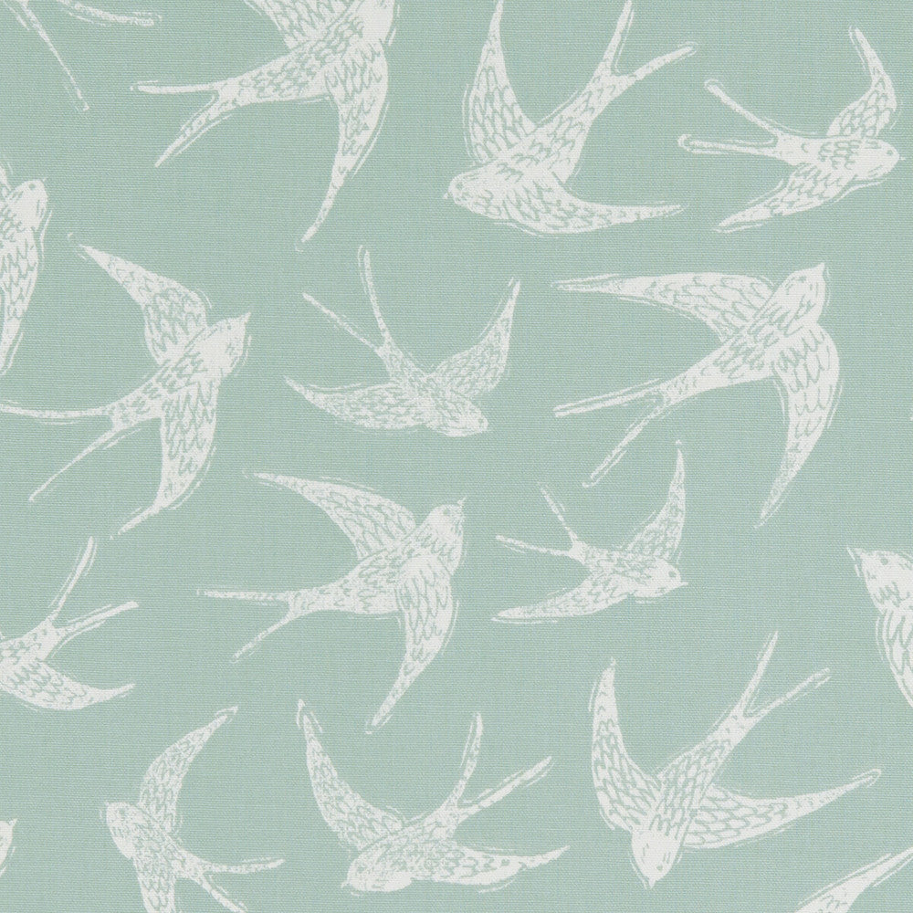 Fly Away Mineral by Clarke And Clarke Fabric CLARKE & CLARKE LAND & SEA COTTON - 100% Turkey MEDIUM Horizontal: 17.99 and Vertical: 24.8 54 - Fabric Carolina -