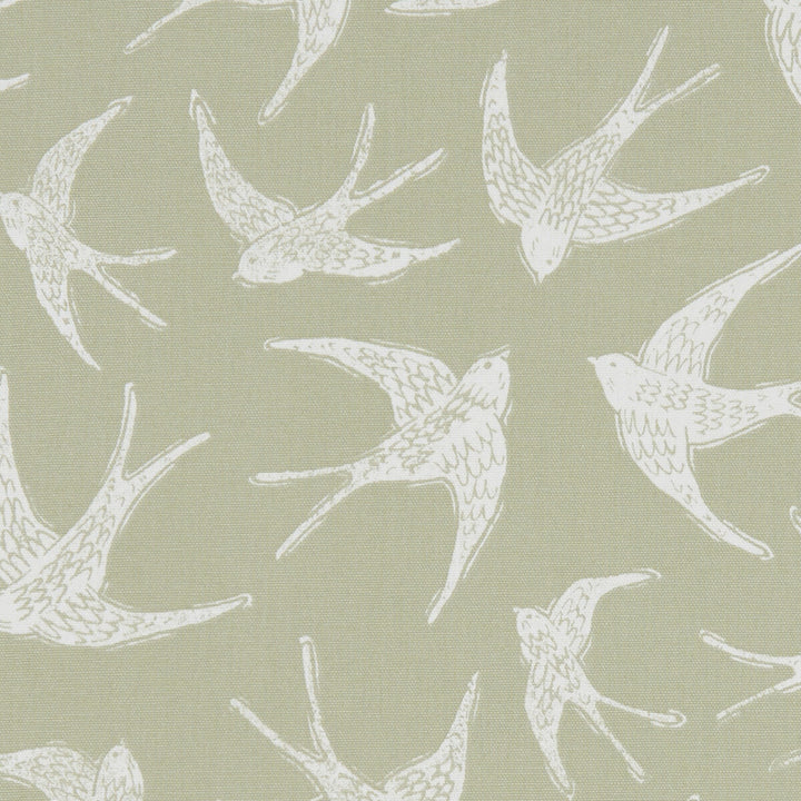 Fly Away Sage by Clarke And Clarke Fabric CLARKE & CLARKE LAND & SEA COTTON - 100% Turkey MEDIUM Horizontal: 17.99 and Vertical: 24.8 54 - Fabric Carolina -