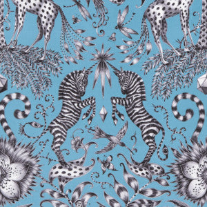 Kruger Velvet Teal by Clarke And Clarke Fabric