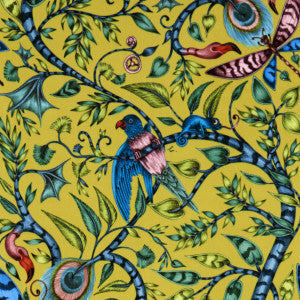 Rousseau Velvet Lime by Clarke And Clarke Fabric