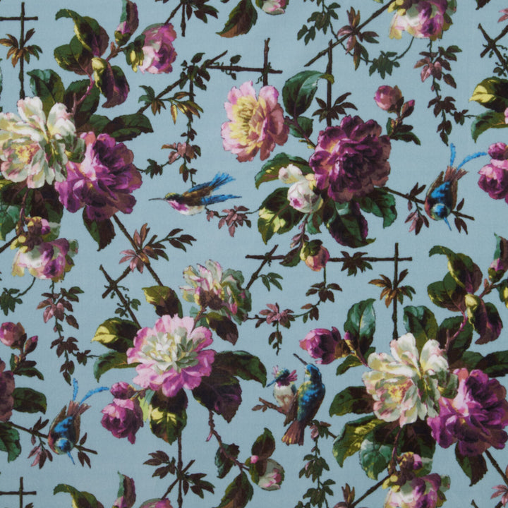Renaissance Velvet Velvet Seafoam by Clarke And Clarke Fabric CLARKE & CLARKE OASIS WP & FABRIC POLYESTER - 100% Spain HEAVY Horizontal: and Vertical: 54.375 - Fabric Carolina -