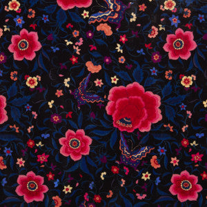 La Habana Velvet Habana Velvet Black by Clarke And Clarke Fabric