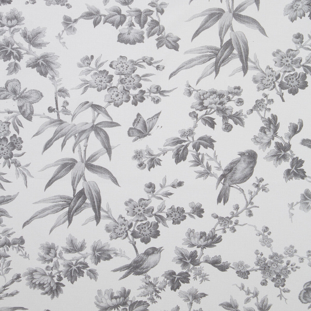 Amelia Grey by Clarke And Clarke Fabric CLARKE & CLARKE OASIS WP & FABRIC COTTON - 100% Spain MEDIUM Horizontal: - and Vertical: - 54.375 - Fabric Carolina -