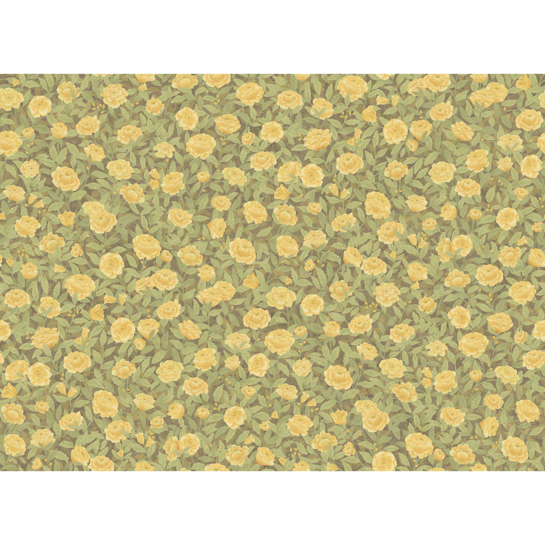 Idyll Roses Linen - Honey By Cole & Son Fabric