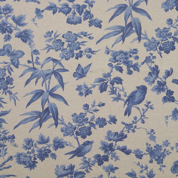 Amelia Culla Blue Linen by Clarke And Clarke Fabric CLARKE & CLARKE OASIS WP & FABRIC COTTON - 80%;POLYESTER - 20% Spain MEDIUM Horizontal: - and Vertical: - 54.375 - Fabric Carolina -