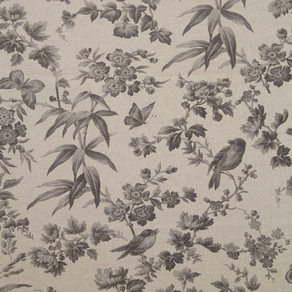 Amelia Culla Grey Linen by Clarke And Clarke Fabric CLARKE & CLARKE OASIS WP & FABRIC COTTON - 80%;POLYESTER - 20% Spain MEDIUM Horizontal: - and Vertical: - 54.375 - Fabric Carolina -