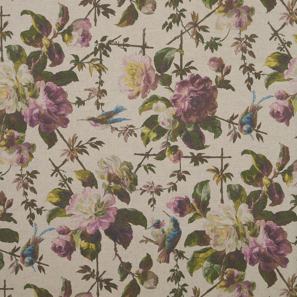 Renaissance Culla Linen by Clarke And Clarke Fabric CLARKE & CLARKE OASIS WP & FABRIC COTTON - 80%;POLYESTER - 20% Spain MEDIUM Horizontal: and Vertical: 54.375 - Fabric Carolina -