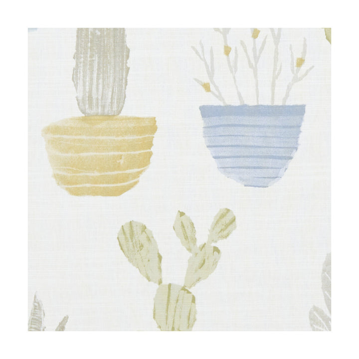 Cactus Chambray/Honey by Clarke And Clarke Fabric CLARKE & CLARKE ROOF GARDEN COTTON - 100% Turkey MEDIUM Horizontal: 36.22 and Vertical: 17.72 54 - Fabric Carolina -