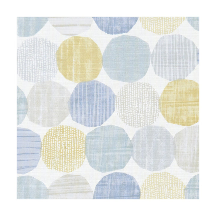 Stepping Stones Chambray/Honey by Clarke And Clarke Fabric CLARKE & CLARKE ROOF GARDEN COTTON - 100% Turkey MEDIUM Horizontal: 27.17 and Vertical: 12.4 54 - Fabric Carolina -